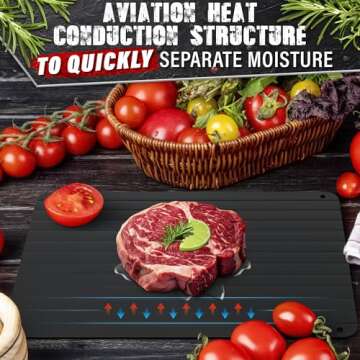 Quick Defrosting Tray for Frozen Meat - Rapid Thaw Defrosting Tray Kitchen Gadgets for Home Thawing Plate - Thawing Tray for Frozen Meat Defrosting Tray Natural Taste - Frozen Food Meat Thawing Board