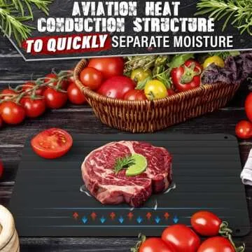 Quick Defrosting Tray for Frozen Meat - Rapid Thaw Defrosting Tray Kitchen Gadgets for Home Thawing Plate - Thawing Tray for Frozen Meat Defrosting Tray Natural Taste - Frozen Food Meat Thawing Board