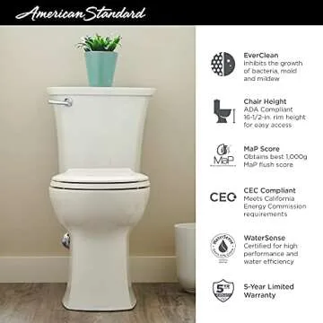 American Standard Edgemere Toilet - Right Height & Eco-Friendly
