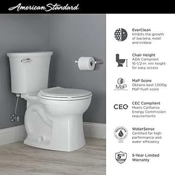 American Standard Edgemere Toilet - Right Height & Eco-Friendly