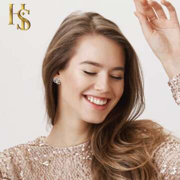 HighSpark Silver Double C Earrings - Stylish Gift for Women