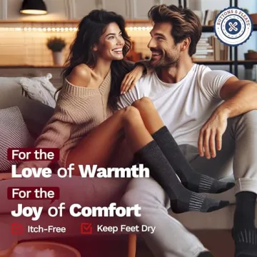 Buttons & Pleats Cozy Merino Wool Socks for Winter