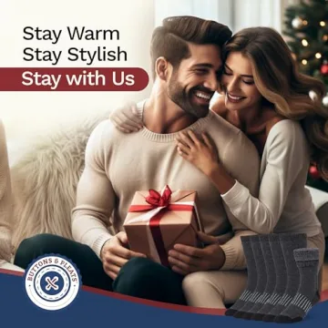 Buttons & Pleats Cozy Merino Wool Socks for Winter