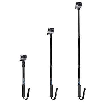 SANDMARC Pole - Black Edition: 17-40” Waterproof Extension Pole (Selfie Stick) for GoPro Hero 13, 12, 11, 10, 9, 8, Max, 7, 6, Session, 5, 4, 3 - with Remote Clip