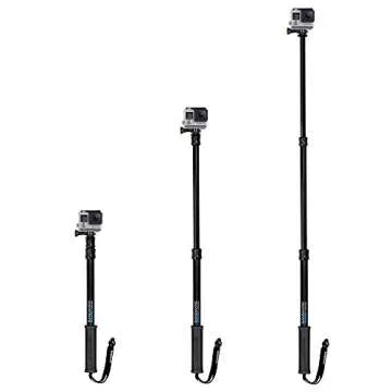 SANDMARC Pole - Black Edition: 17-40” Waterproof Extension Pole (Selfie Stick) for GoPro Hero 13, 12, 11, 10, 9, 8, Max, 7, 6, Session, 5, 4, 3 - with Remote Clip