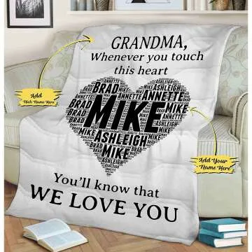 Custom Name Blanket for Loved Ones - Heartfelt Gift