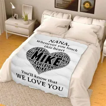 Custom Name Blanket for Loved Ones - Heartfelt Gift