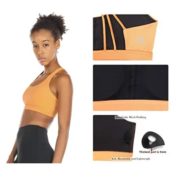 icyzone Strappy Sports Bras for Comfort and Support