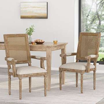 Christopher Knight Home Maria DINING CHAIR SETS, Wood, Beige + Natural