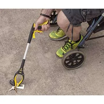 2-Pack 34 Inch and 21 Inch Grabber Reacher with Rotating Jaw - Mobility Aid Reaching Assist Tool