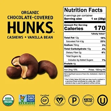 Hu Hunks Vegan Chocolate Covered Cashews | Non-GMO & Gluten Free