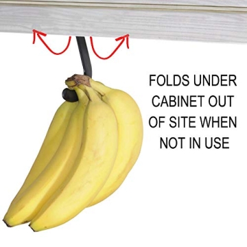 Gadjit Banana Hook Under Cabinet for Fresh Bananas and Organization