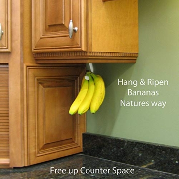 Gadjit Banana Hook Under Cabinet for Fresh Bananas and Organization