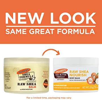 Palmer’s Shea Butter Formula Raw African Shea Butter Balm, Nourishing Body Moisturizer for Rough, ...