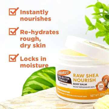 Palmer’s Shea Butter Formula Raw African Shea Butter Balm, Nourishing Body Moisturizer for Rough, Dry Skin, 7.25 Ounces