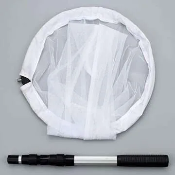 RESTCLOUD Large Insect and Butterfly Net Bug Catching Net Bird Net with 14" Ring, 32" Net Depth, Handle Extends to 36 Inches (14" Ring, 36" Handle)