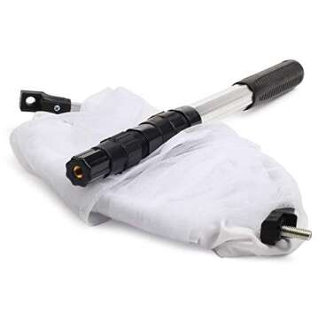 RESTCLOUD Large Insect and Butterfly Net Bug Catching Net Bird Net with 14" Ring, 32" Net Depth, Handle Extends to 36 Inches (14" Ring, 36" Handle)