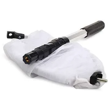 RESTCLOUD Large Insect and Butterfly Net Bug Catching Net Bird Net with 14" Ring, 32" Net Depth, Handle Extends to 36 Inches (14" Ring, 36" Handle)