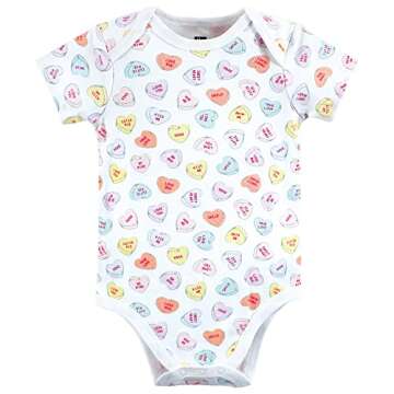 Hudson Baby Cotton Bodysuits, Be Mine Valentine Theme
