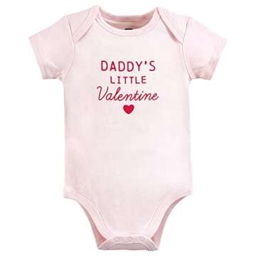 Hudson Baby Cotton Bodysuits, Be Mine Valentine Theme