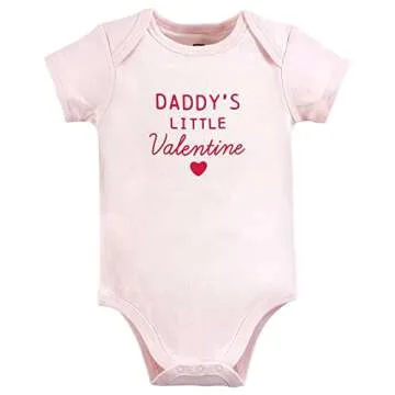 Hudson Baby Cotton Bodysuits, Be Mine Valentine Theme