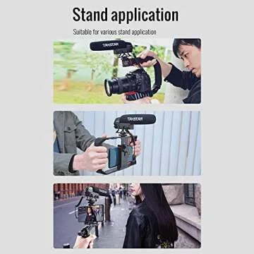 SGC-600 On-Camera Condenser Interview Microphone 3.5mm Plug with Windscreen Cold Shoe Mount Compatible with Canon Nikon Sony DSLR Cameras Camcorders