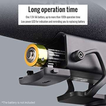 SGC-600 On-Camera Condenser Interview Microphone 3.5mm Plug with Windscreen Cold Shoe Mount Compatible with Canon Nikon Sony DSLR Cameras Camcorders