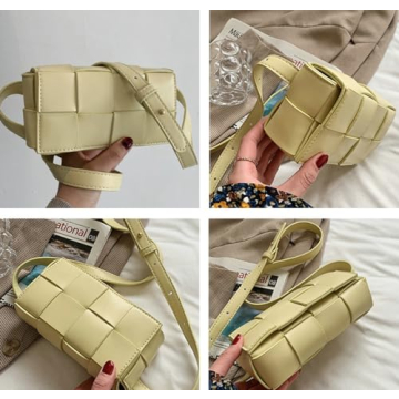 LZHIFAN Woven Chest Bag Stylish Crossbody Purse for Women