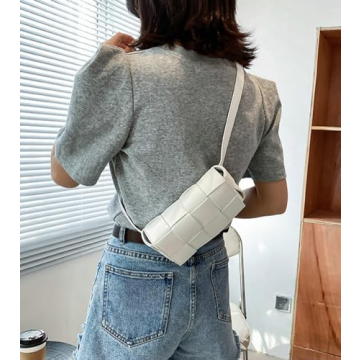 LZHIFAN Woven Chest Bag Stylish Crossbody Purse for Women