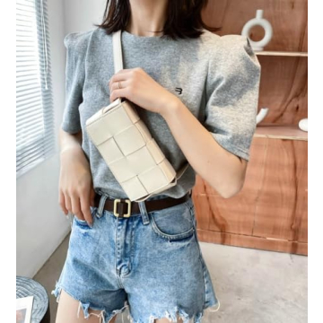 LZHIFAN Woven Chest Bag Stylish Crossbody Purse for Women