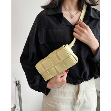 LZHIFAN Woven Chest Bag Stylish Crossbody Purse for Women