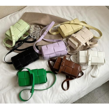LZHIFAN Woven Chest Bag Stylish Crossbody Purse for Women