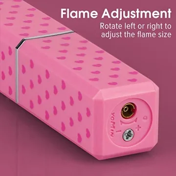 Chic Lipstick Lighter Refillable Adjustable Soft Flame Gift