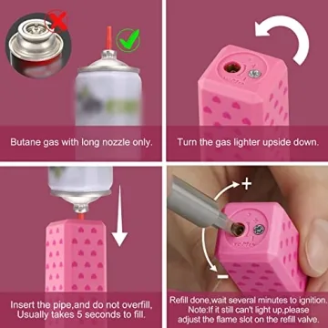 Chic Lipstick Lighter Refillable Adjustable Soft Flame Gift