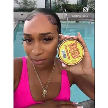 Grow Your Edges Back Best Edge Control for 4C Hair - 24H Exxxtra Hold, No Flakes, No Residue - Moist...