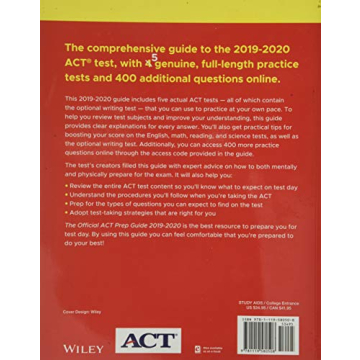 Official ACT Prep Guide 2019-2020 with Practice Tests