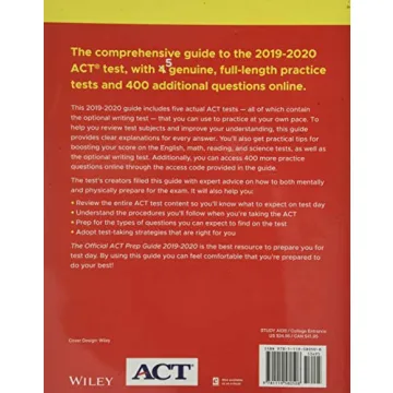 Official ACT Prep Guide 2019-2020 with Practice Tests