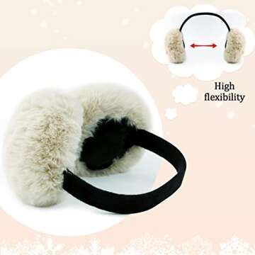 FSTEOE Foldable Women Winter Ear Muffs - Fashionable and Warm