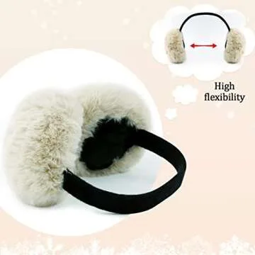 FSTEOE Foldable Women Winter Ear Muffs - Fashionable and Warm