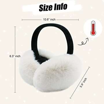 FSTEOE Foldable Women Winter Ear Muffs - Fashionable and Warm