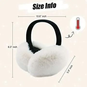 FSTEOE Foldable Women Winter Ear Muffs - Fashionable and Warm