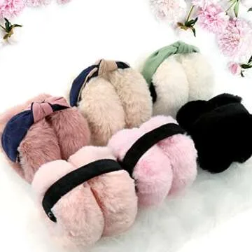 FSTEOE Foldable Women Winter Ear Muffs - Fashionable and Warm