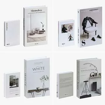 4 Pack Faux Books for Decoration, Ediactcyl Modern Fashion Decorative Books Set for Hardcover Home Decor, Fake Book Stacks Display for Bookshelf Living Room Decor