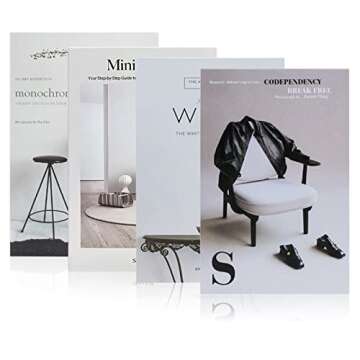 4 Pack Faux Books for Decoration, Ediactcyl Modern Fashion Decorative Books Set for Hardcover Home Decor, Fake Book Stacks Display for Bookshelf Living Room Decor