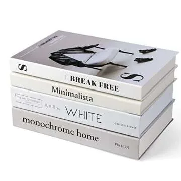 4 Pack Faux Books for Decoration, Ediactcyl Modern Fashion Decorative Books Set for Hardcover Home Decor, Fake Book Stacks Display for Bookshelf Living Room Decor
