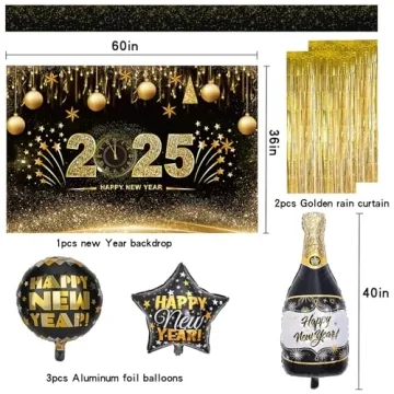 2025 NYE Party Decoration Set for Unforgettable Celebrations
