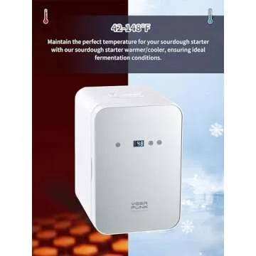 Vegapunk Sourdough Home for Bread Starter 42-148℉ Sourdough Starter Warmer Cooler Sourdough Warmer Proofer Heater for Proofing Heating Warming or Cooling in Box Silver