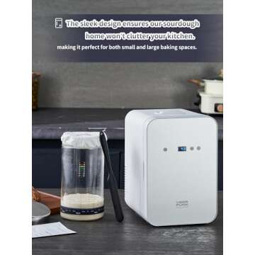 Vegapunk Sourdough Home for Bread Starter 42-148℉ Sourdough Starter Warmer Cooler Sourdough Warmer Proofer Heater for Proofing Heating Warming or Cooling in Box Silver