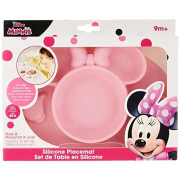 The First Years Disney Minnie Mouse Silicone Placemat, Pink