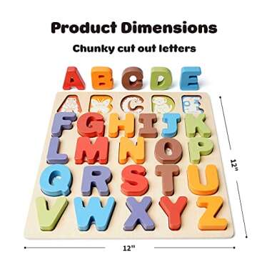 KIPPTO ABC Alphabet Puzzle with Free AR App for Kids